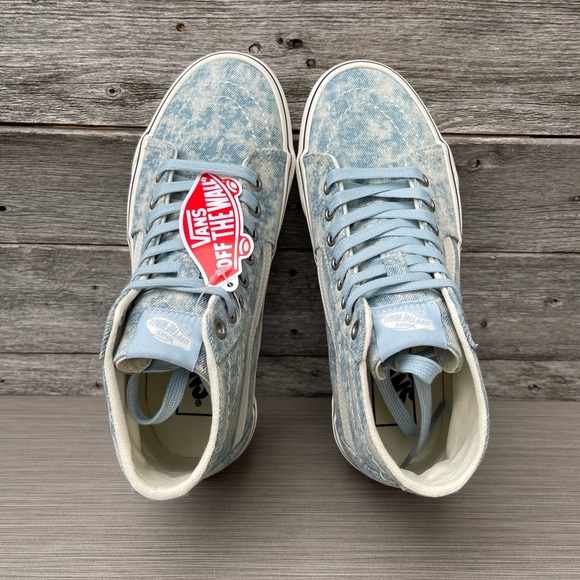 Vans SK8-Hi Tapered Denim Destroy sneakers in sky blue - Picture 10 of 13